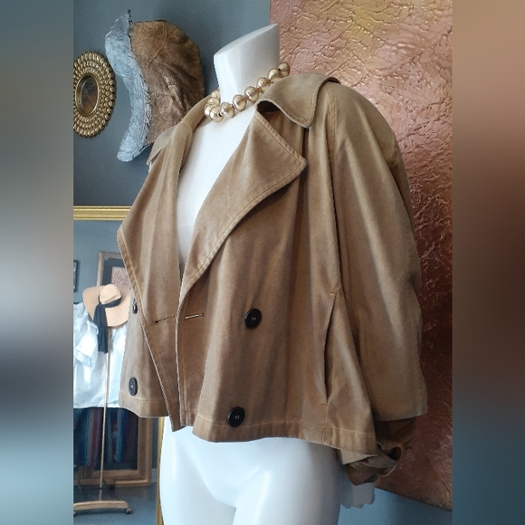 NWT Zara Faux Suede Cropped Jacket - Picture 1 of 16